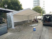 蘇州昆曲學(xué)校電動(dòng)自行車充電停車棚安裝完畢
